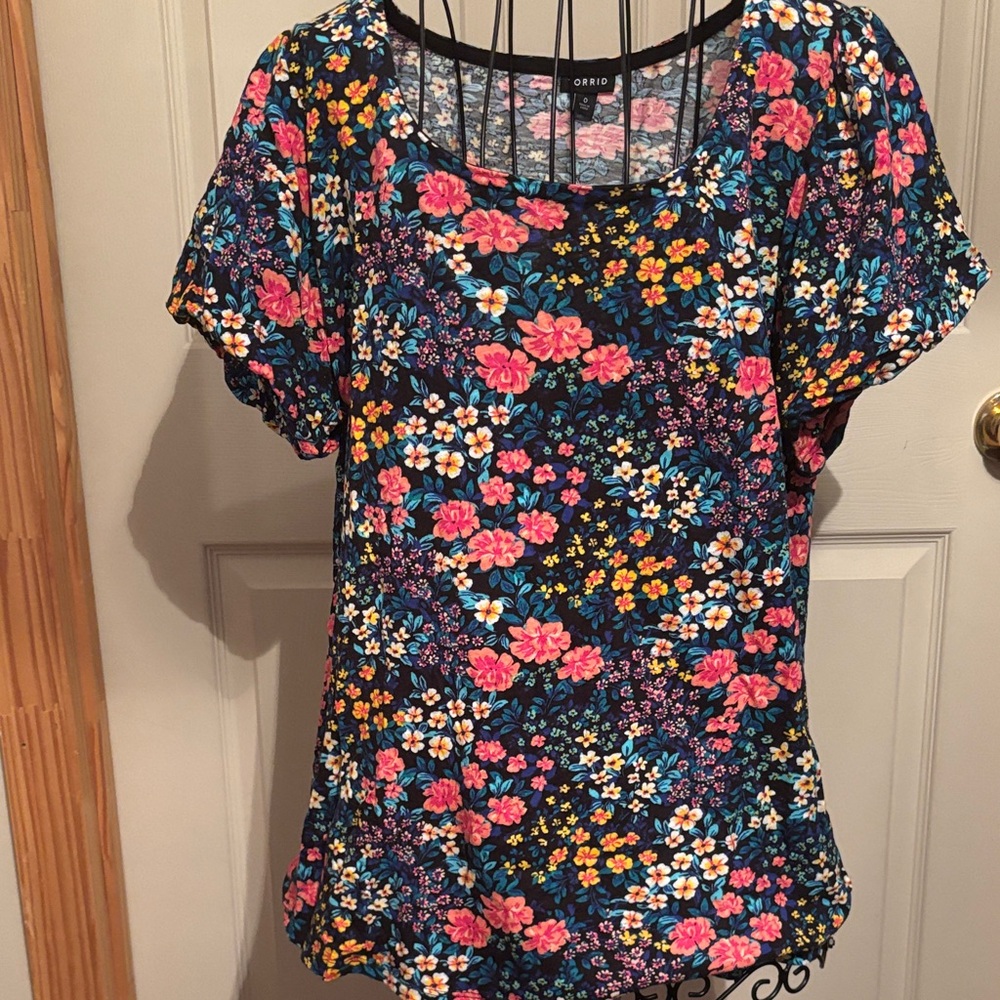 Torrid Multicolor Floral Blouse